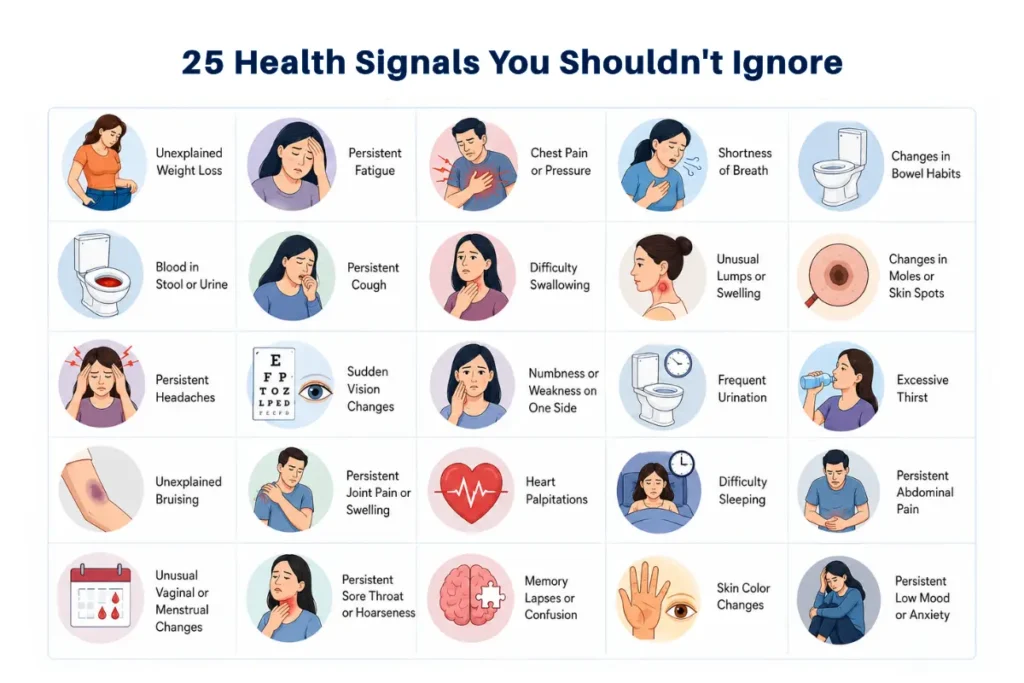 25 Signs and Symptoms