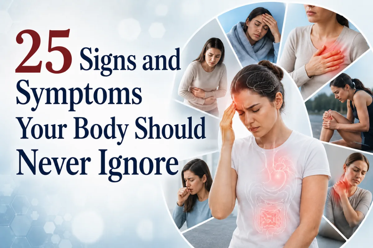 25 Signs and Symptoms Your Body Should Never Ignore